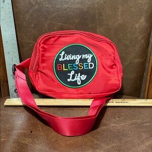 Red 'Living My Blessed Life' Women's Bag